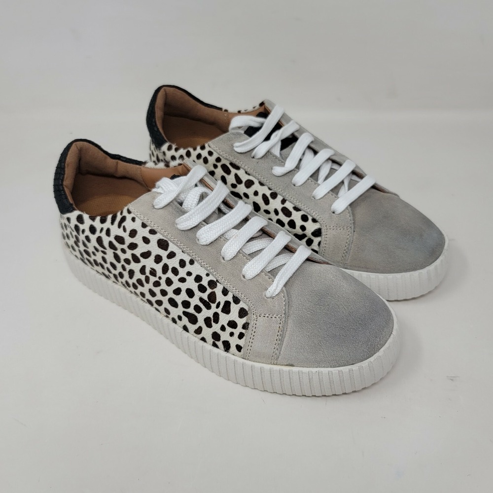 Find. Womens Shoes White Leopard Print Low Top Casual M-5881 Sneaker Size 6